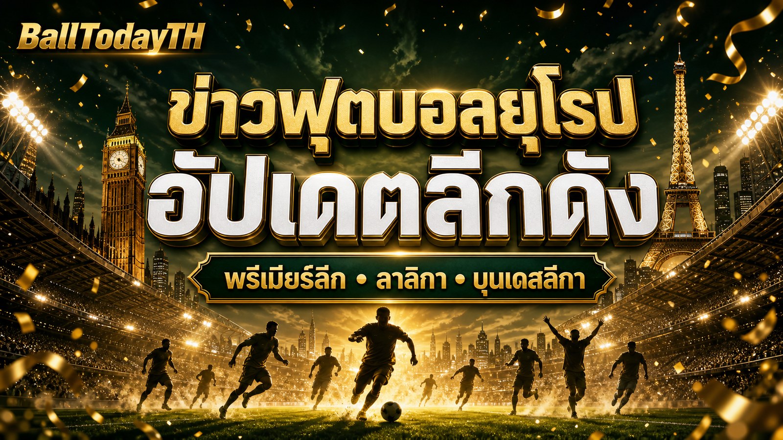 ข่าวฟุตบอลยุโรป อัปเดตลีกดัง พรีเมียร์ลีก ลาลิกา บุนเดสลีกา