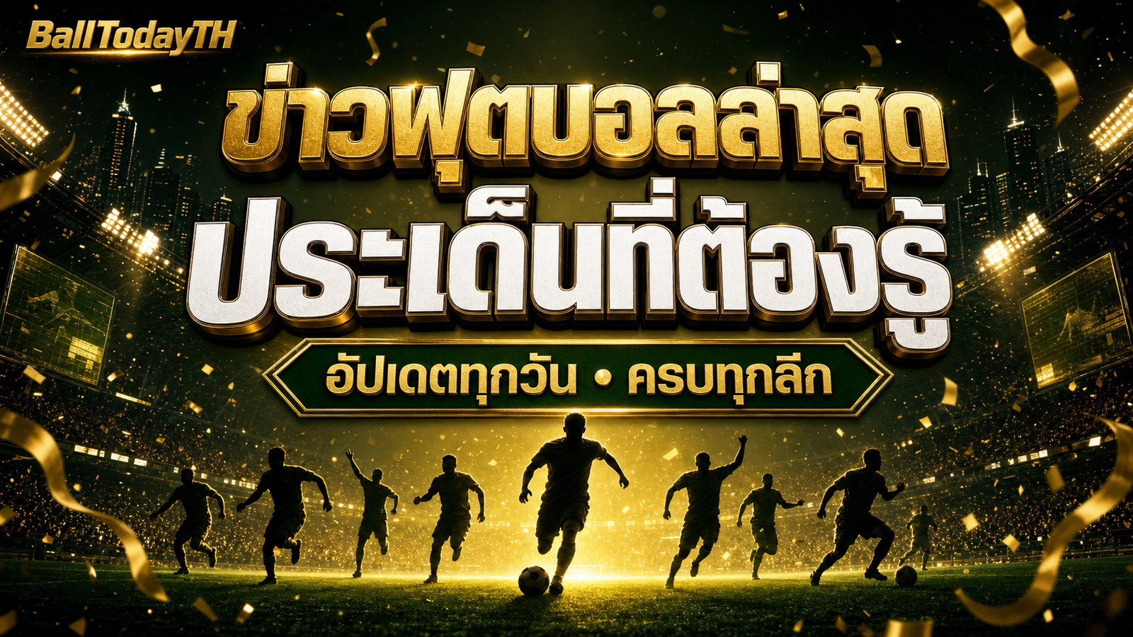 ข่าวฟุตบอลล่าสุด ประเด็นที่ต้องรู้ อัปเดตทุกวัน ครบทุกลีก