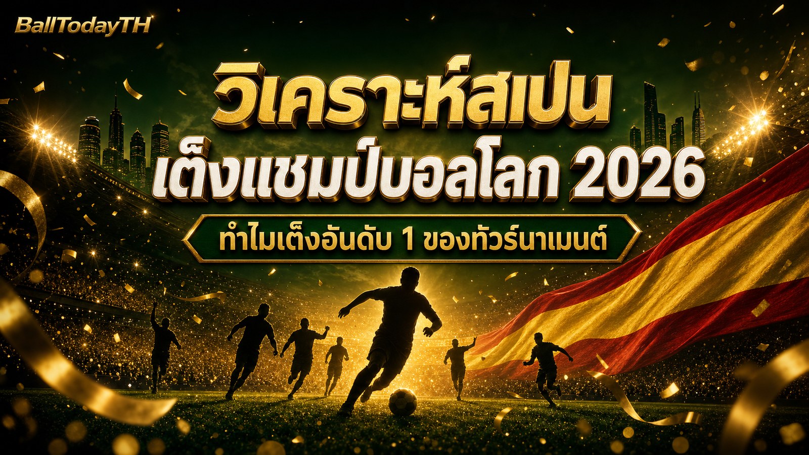 วิเคราะห์สเปน เต็งแชมป์บอลโลก 2026 ทำไมเต็งอันดับ 1