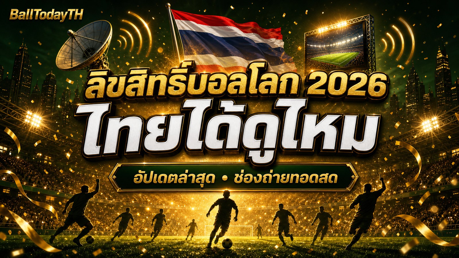 ลิขสิทธิ์บอลโลก 2026 ไทย JAS Monomax ถ่ายทอดสดถูกลิขสิทธิ์