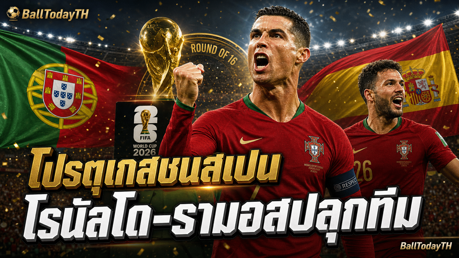โปรตุเกสชนสเปน โรนัลโด รามอส บอลโลก 2026