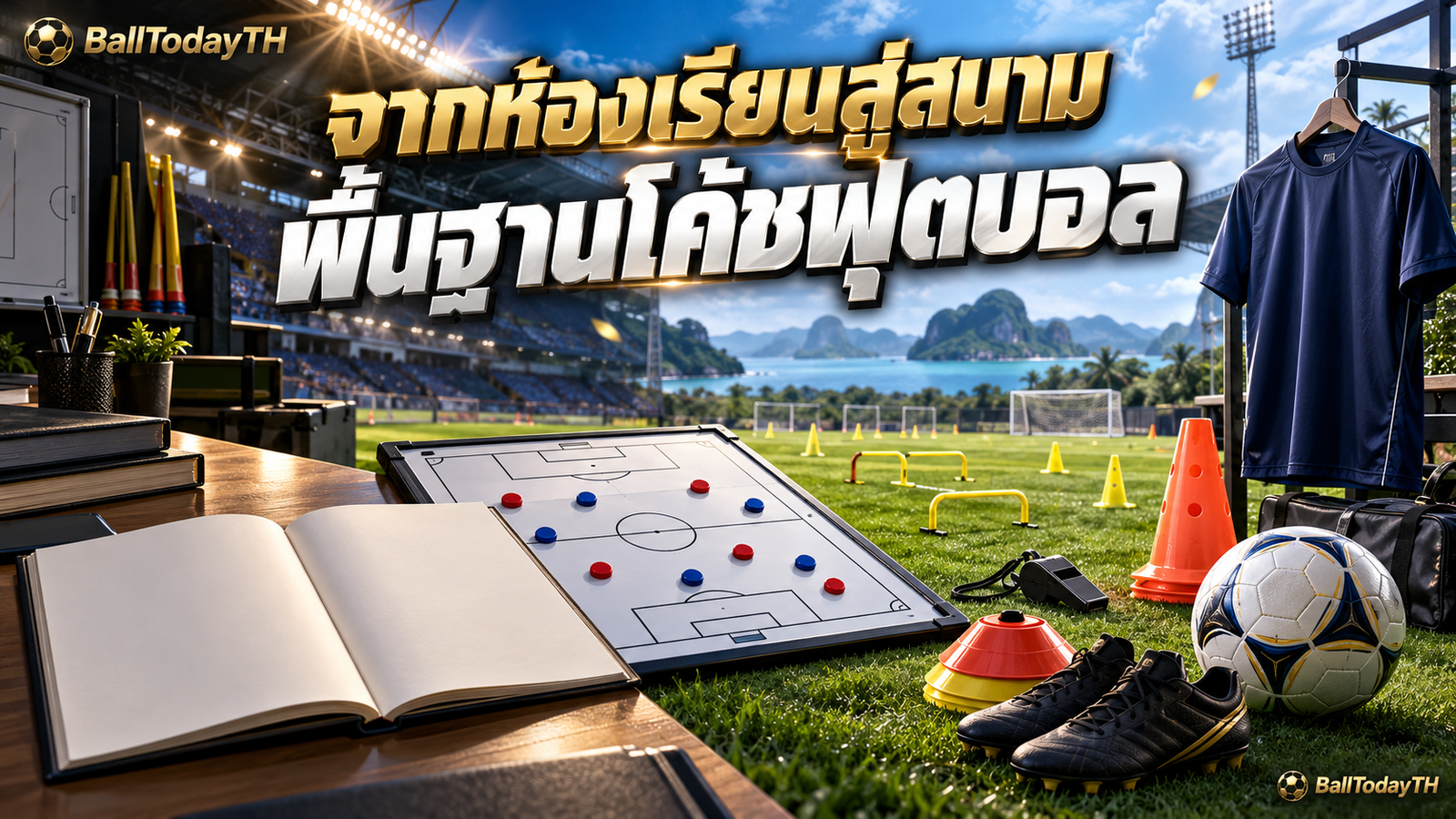 ภาพประกอบการเชื่อมบทเรียนโค้ชจากห้องเรียนสู่สนามฝึกเยาวชน