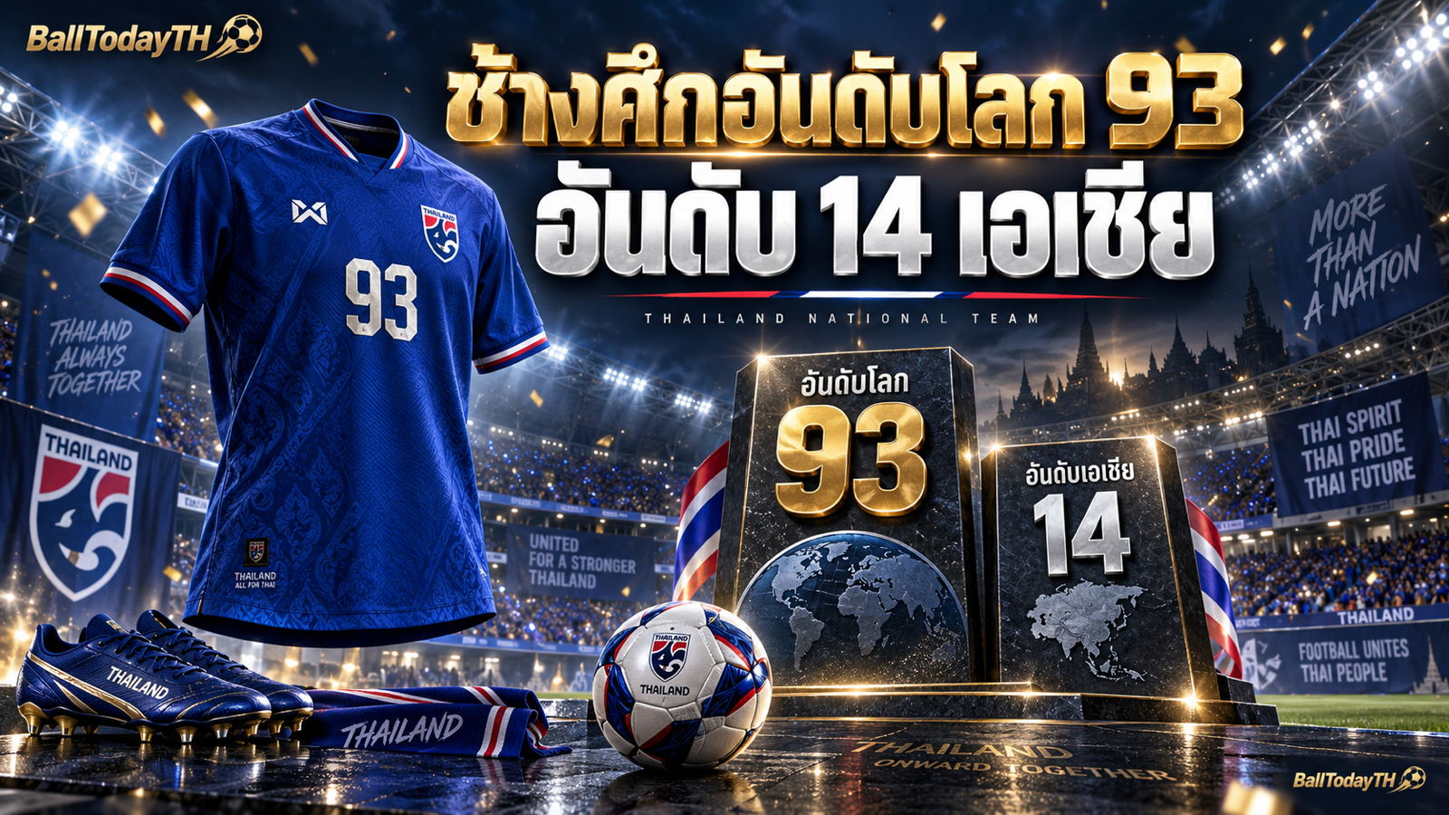 ช้างศึกอันดับโลก 93 และอันดับ 14 เอเชีย