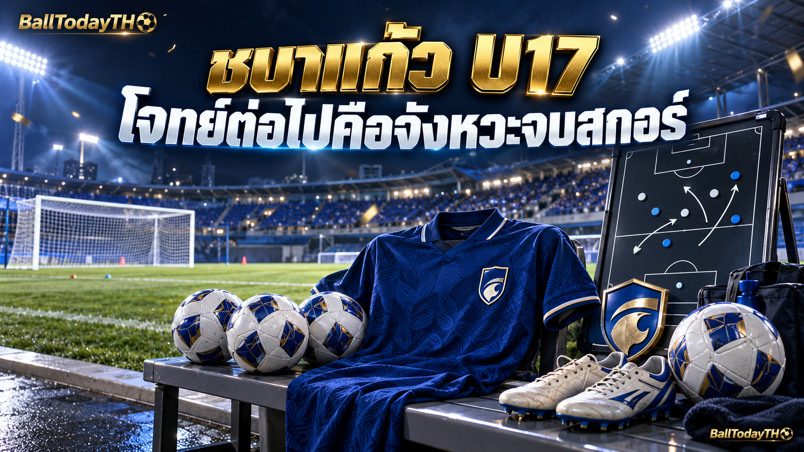 ภาพประกอบโจทย์จบสกอร์ของฟุตบอลหญิงไทย U17